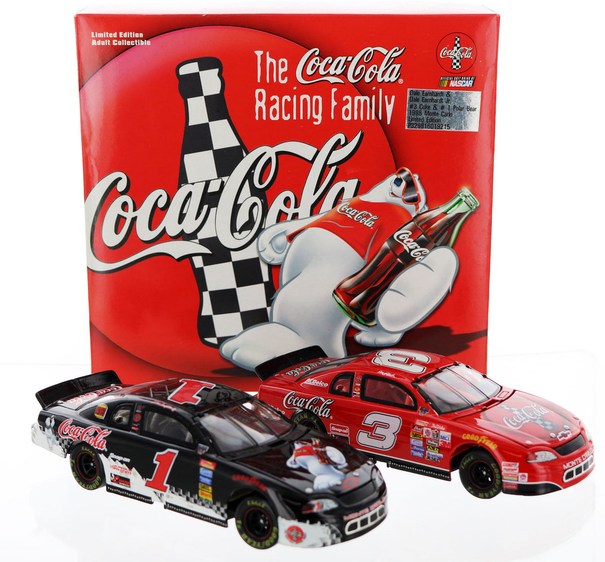 Dale Earnhardt & Dale Earnhardt Jr #3 Coke & #1 Polar Bear 1998