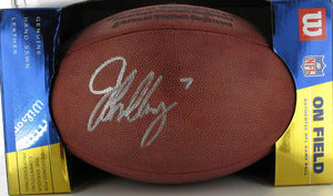 John Elway Autographed NFL Football