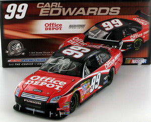 Carl Edwards #99 Office Depot 2008 Ford Fusion. Autographed