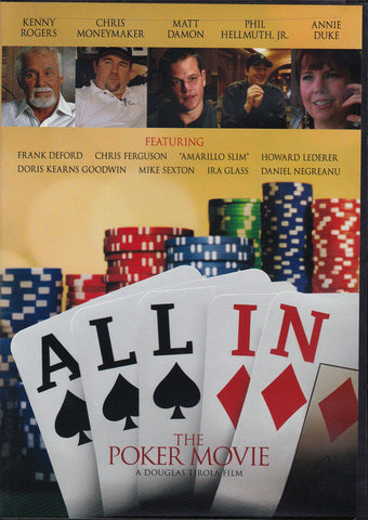 DVD. All In - The Poker Movie starring Kenny Rogers and Matt Damon