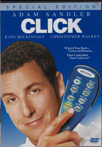 DVD. Click starring Adam Sandler, Kate Beckinsale and Christopher Walken