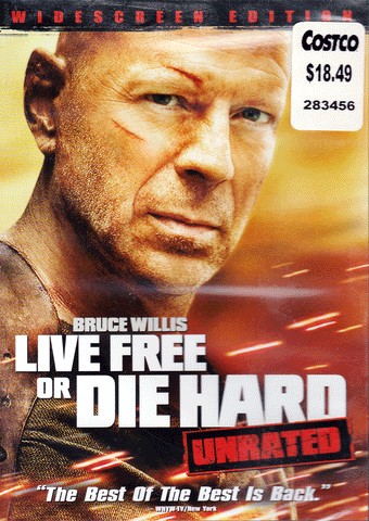 DVD. Live Free Or Die Hard starring Bruce Willis