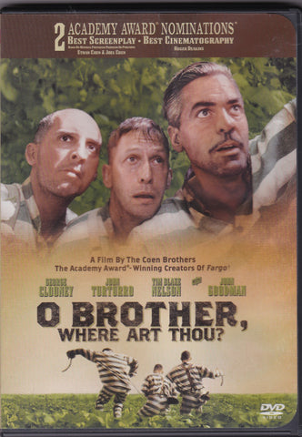 DVD. O Brother Where Art Thou, Starring George Clooney, John Turturro and John Goodman