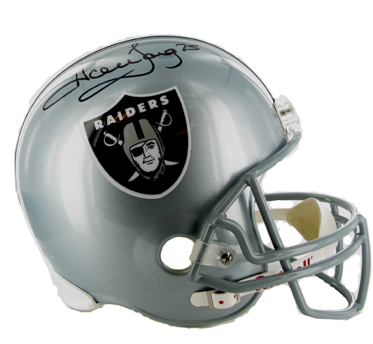 Howie Long Autographed Oakland Raiders Memorabilia – Jersey, Helmet, Photo With Nameplate - View #2