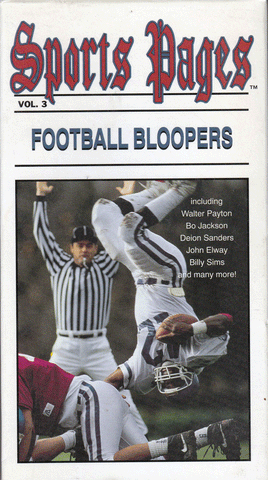 VHS Tape. Sports Pages Football Bloopers, Volume 3