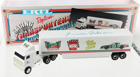 ERTL manufactured Mountain Dew 1-64th scale Transporter. Autographed by Junior Johnson